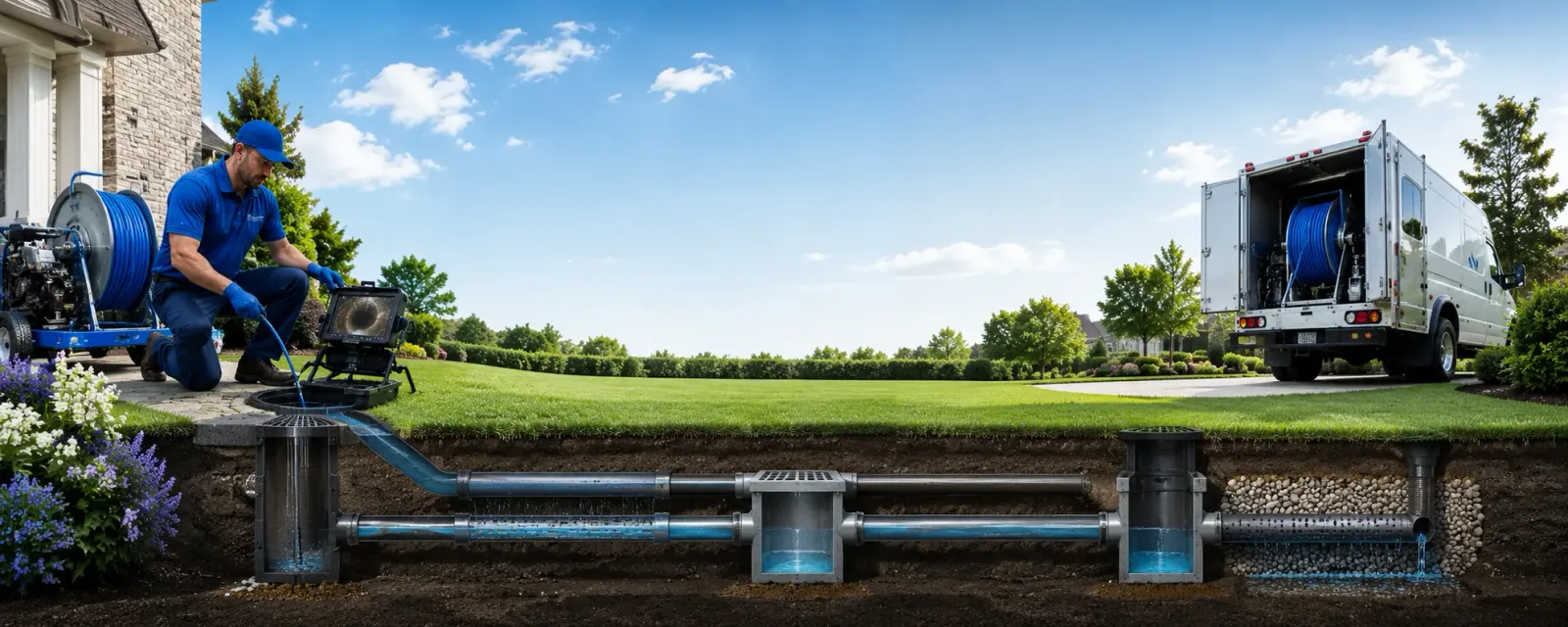Outdoor drain cleaning information for Newington, GA